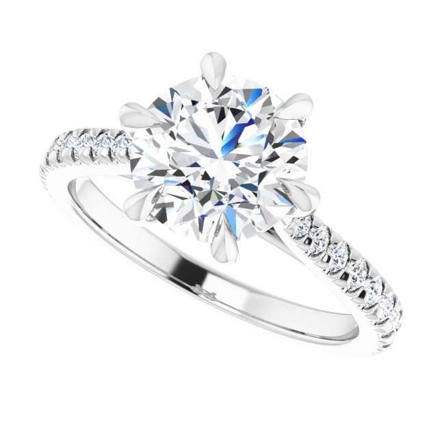 French-Set Engagement Ring
