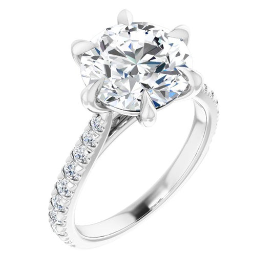 French-Set Engagement Ring