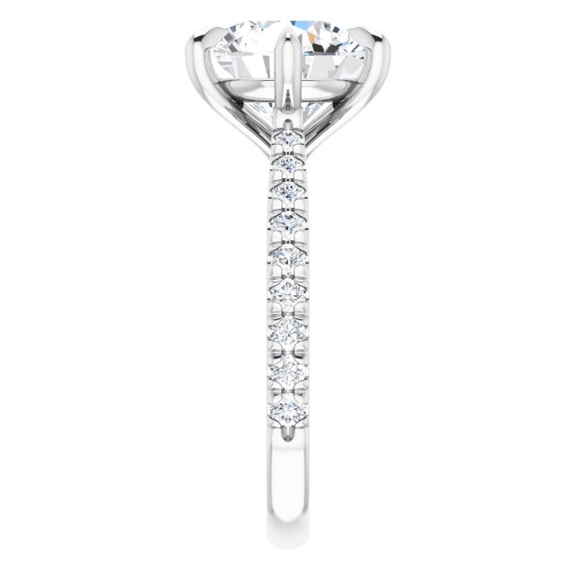 French-Set Engagement Ring