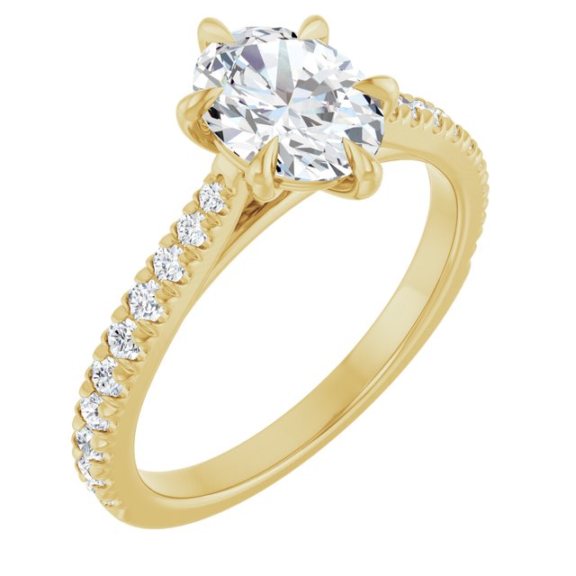 French-Set Engagement Ring