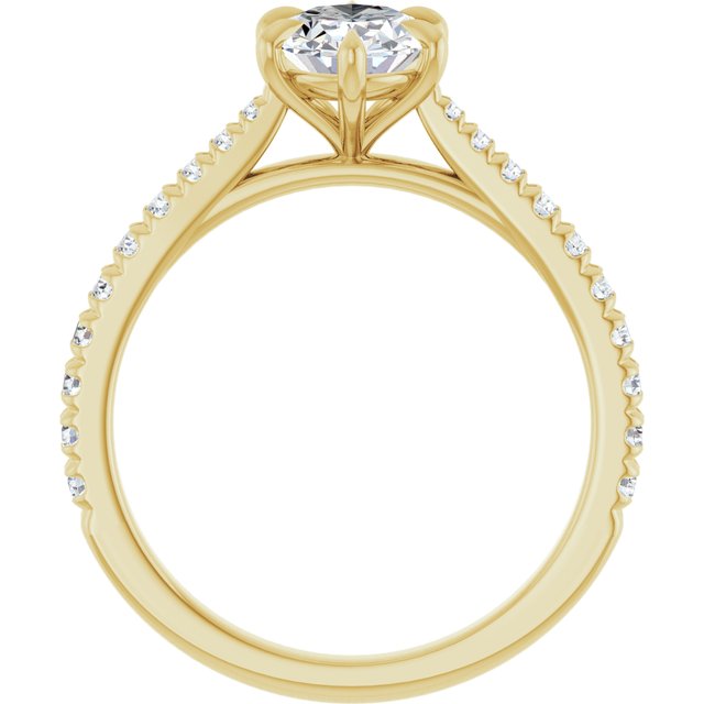 French-Set Engagement Ring
