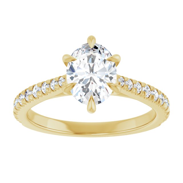 French-Set Engagement Ring