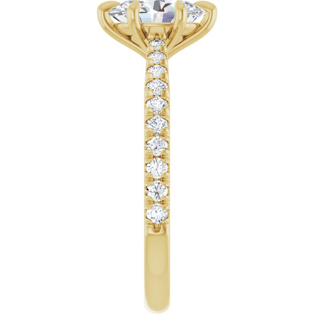 French-Set Engagement Ring