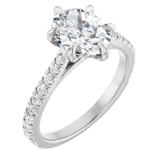 French-Set Engagement Ring