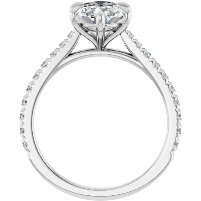 French-Set Engagement Ring