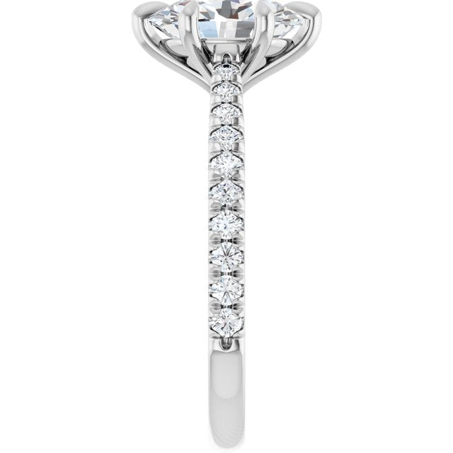 French-Set Engagement Ring