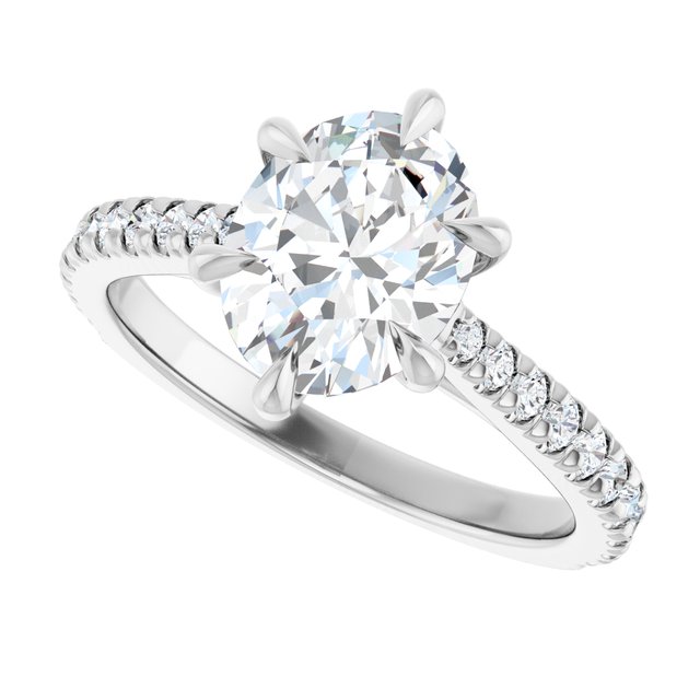 French-Set Engagement Ring