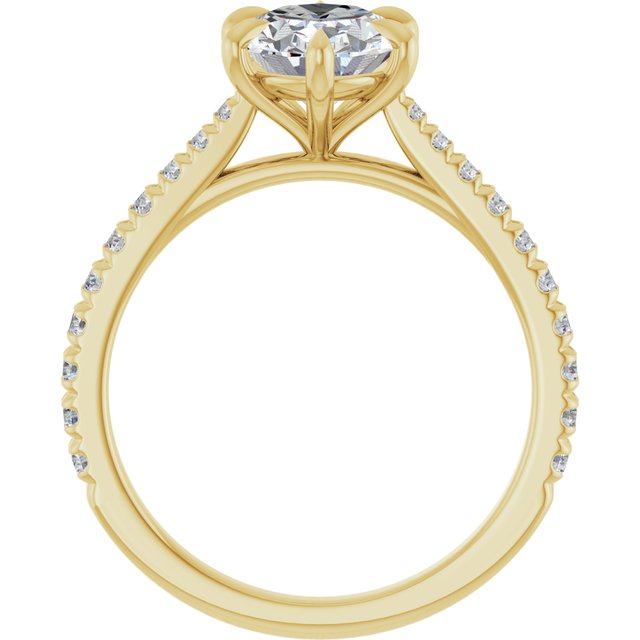 French-Set Engagement Ring