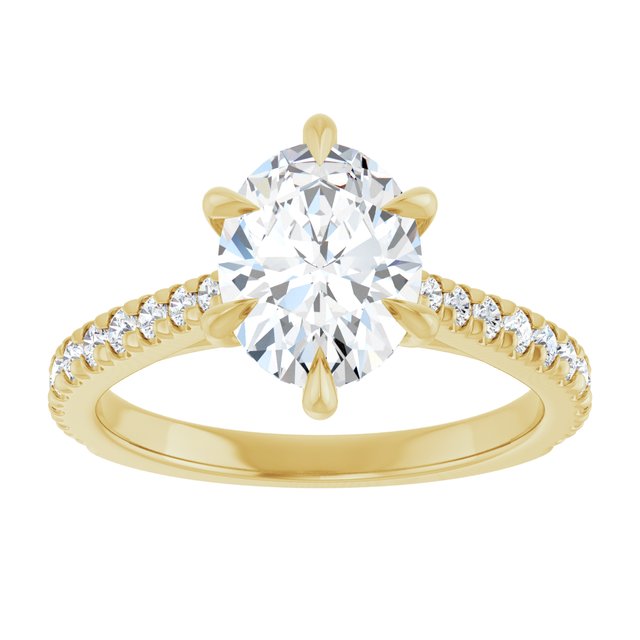 French-Set Engagement Ring