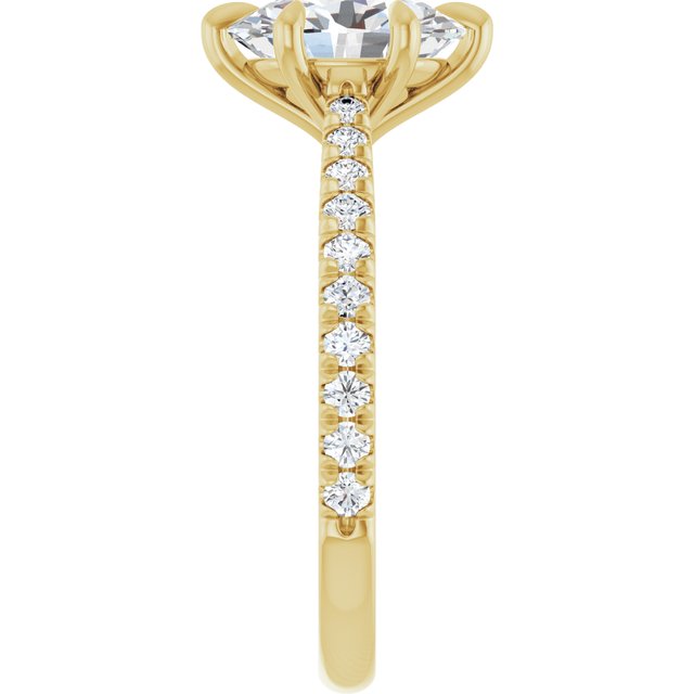 French-Set Engagement Ring
