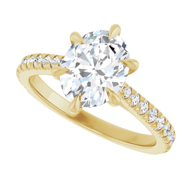 French-Set Engagement Ring