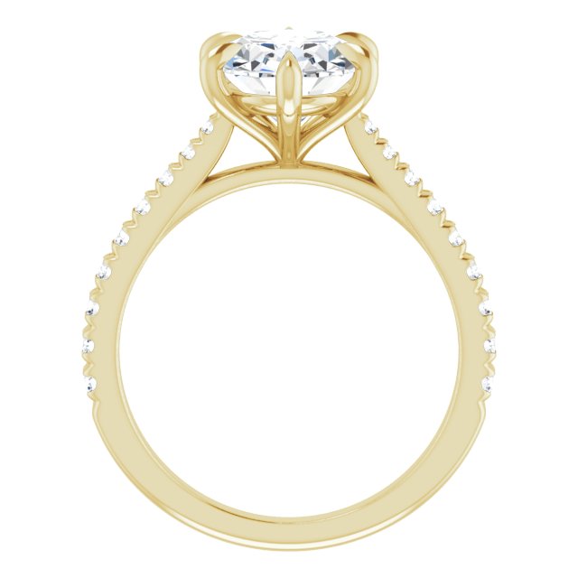 French-Set Engagement Ring