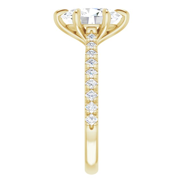 French-Set Engagement Ring