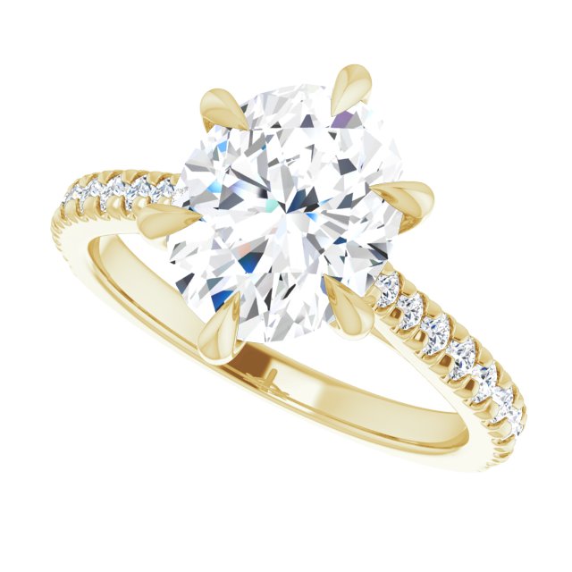 French-Set Engagement Ring