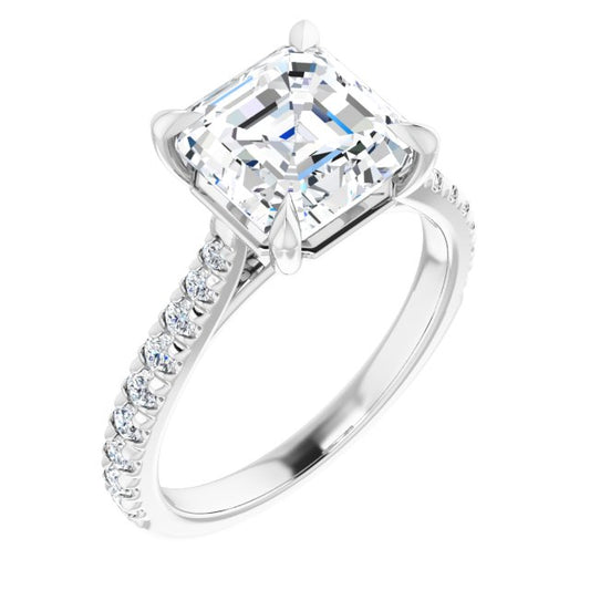French-Set Engagement Ring