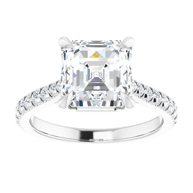 French-Set Engagement Ring