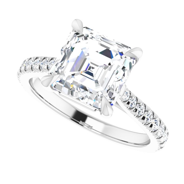 French-Set Engagement Ring