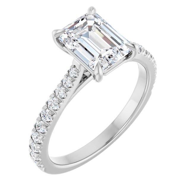 French-Set Engagement Ring