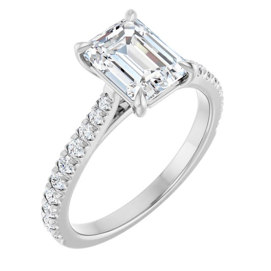 French-Set Engagement Ring
