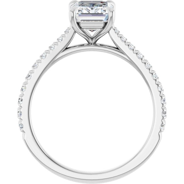 French-Set Engagement Ring