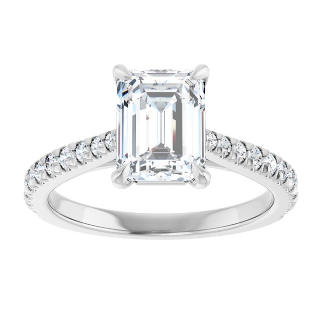 French-Set Engagement Ring