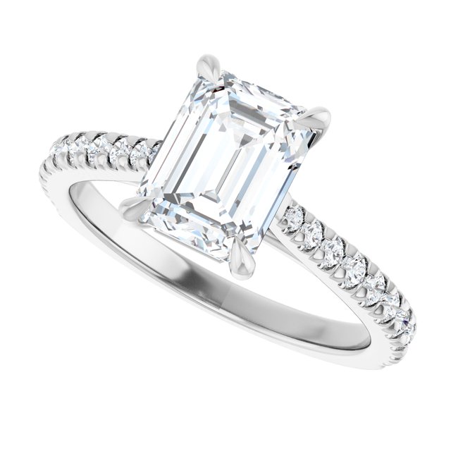 French-Set Engagement Ring