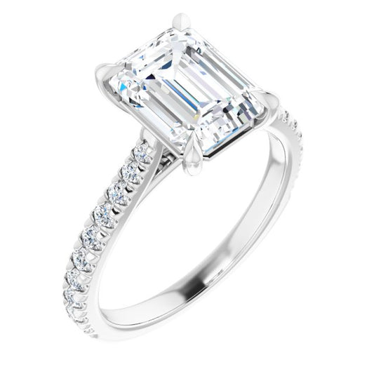 French-Set Engagement Ring
