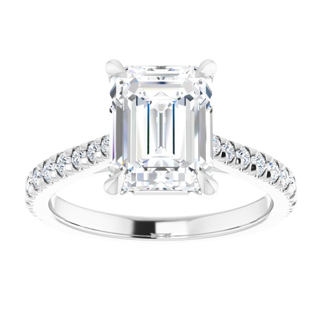 French-Set Engagement Ring