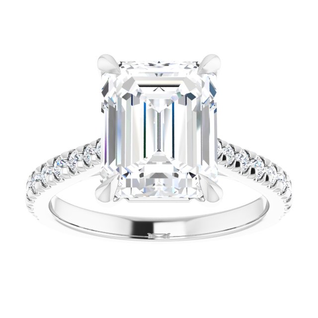 French-Set Engagement Ring