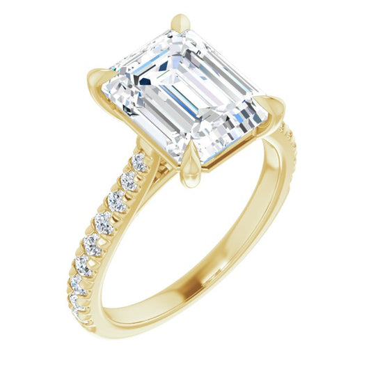 French-Set Engagement Ring