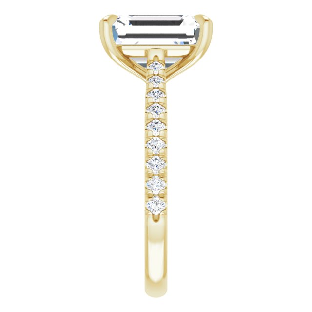 French-Set Engagement Ring