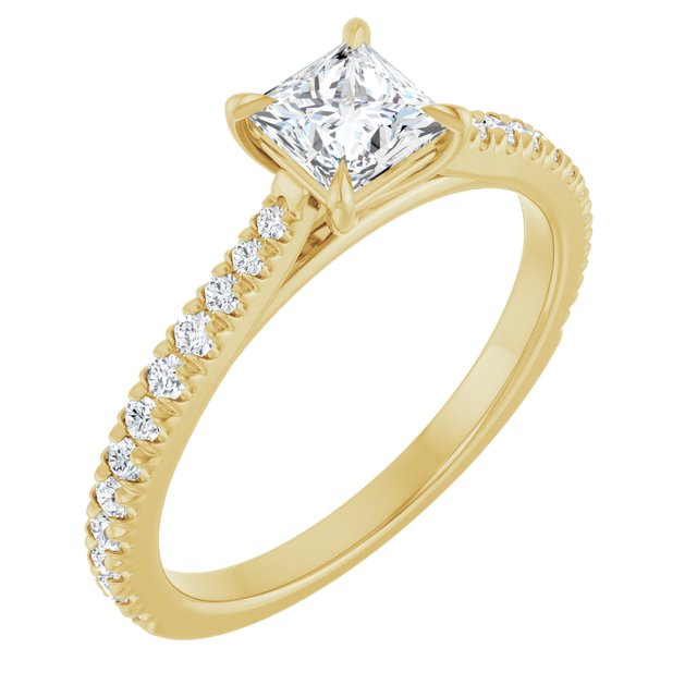 French-Set Engagement Ring