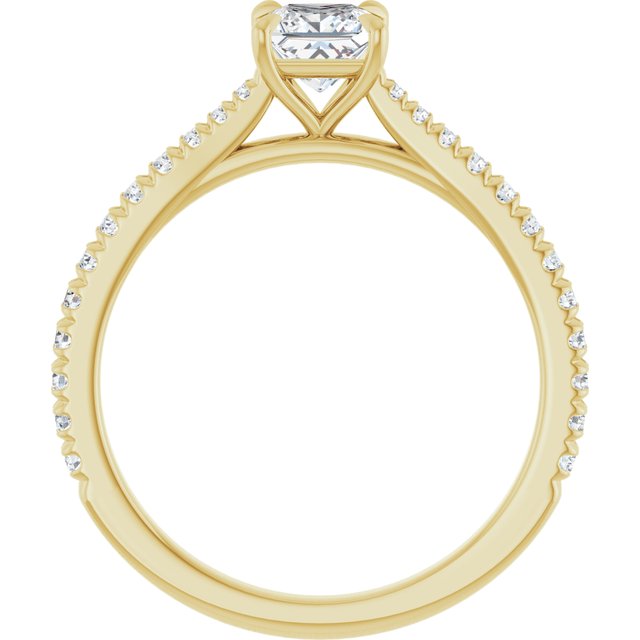 French-Set Engagement Ring