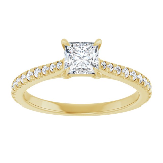 French-Set Engagement Ring