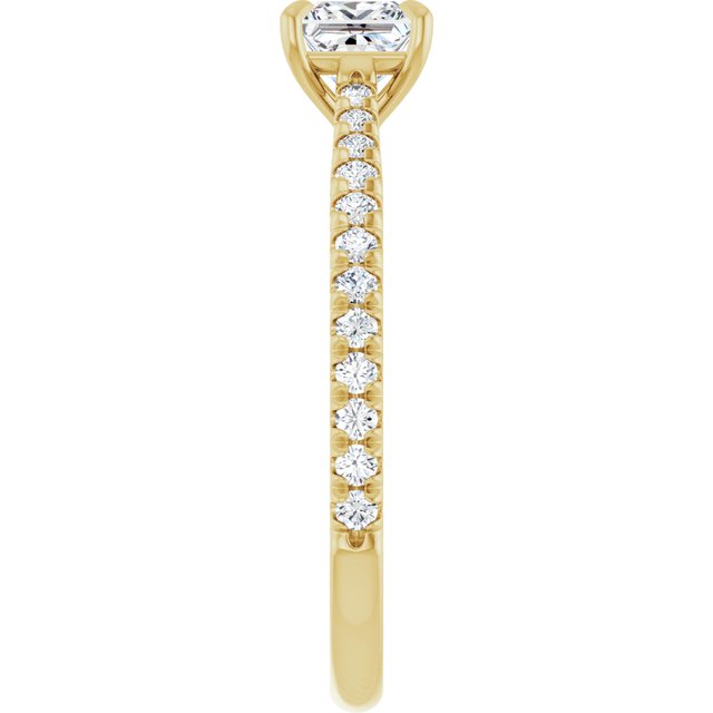 French-Set Engagement Ring