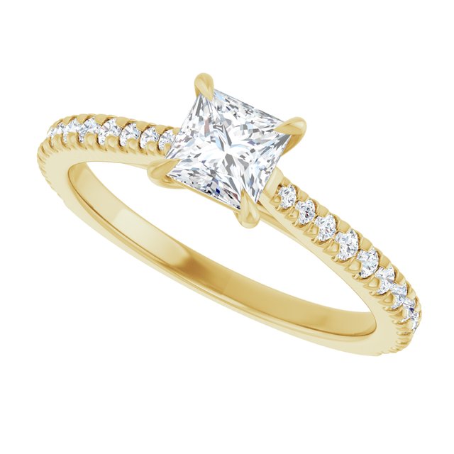 French-Set Engagement Ring
