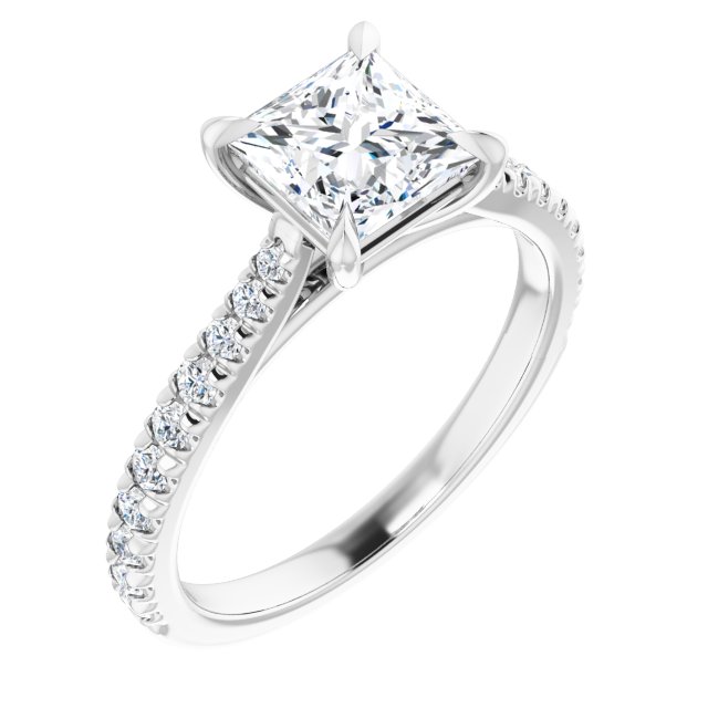French-Set Engagement Ring