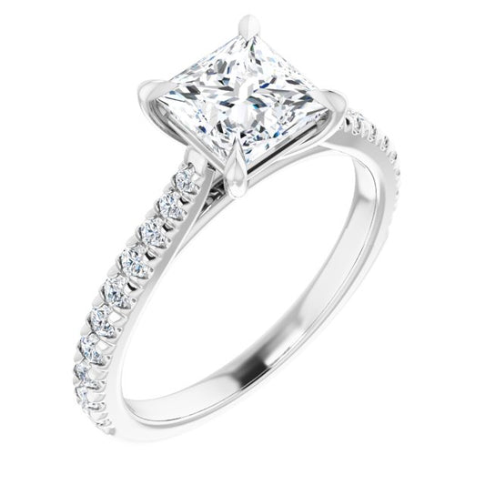 French-Set Engagement Ring