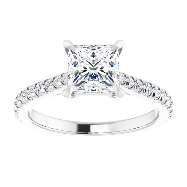 French-Set Engagement Ring