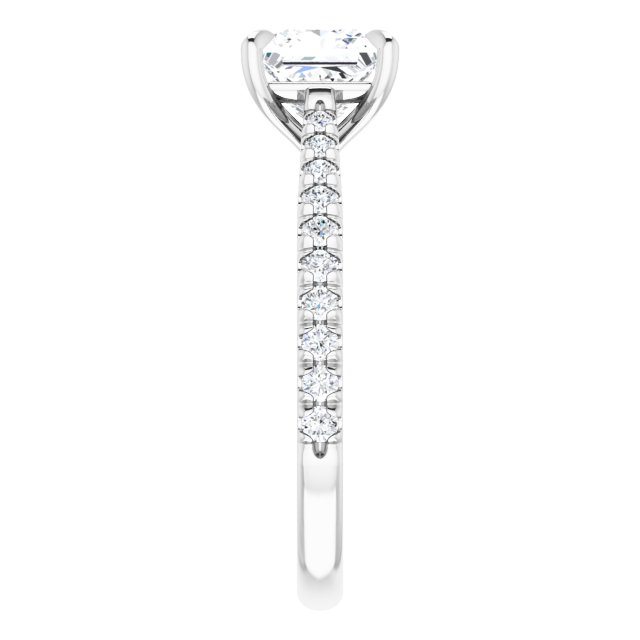 French-Set Engagement Ring