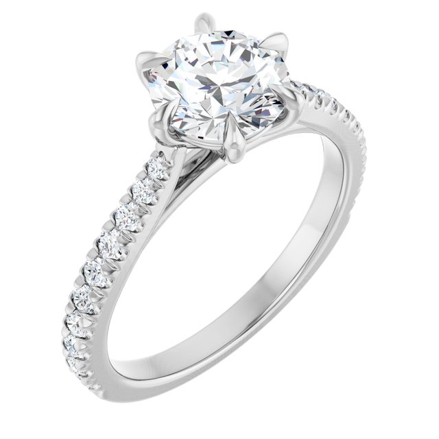 French-Set Engagement Ring