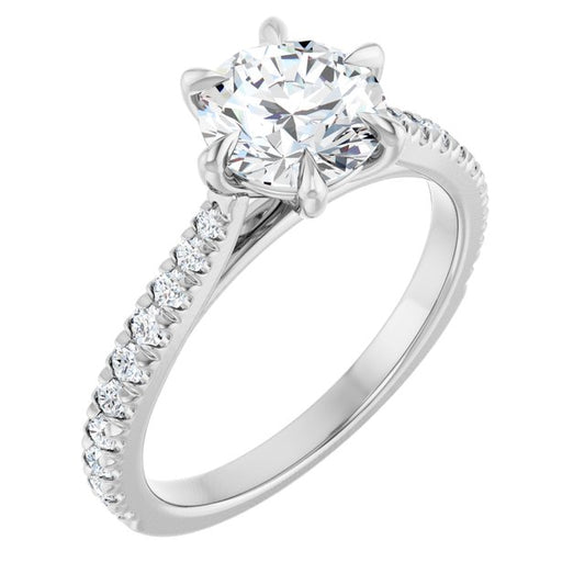 French-Set Engagement Ring