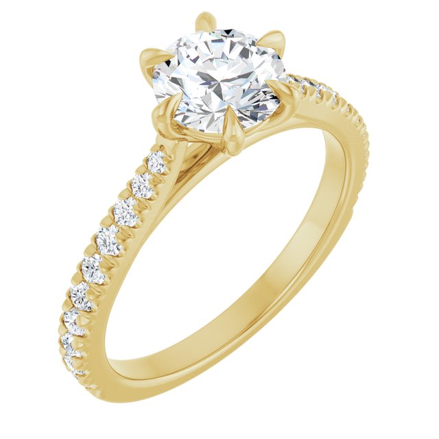 French-Set Engagement Ring