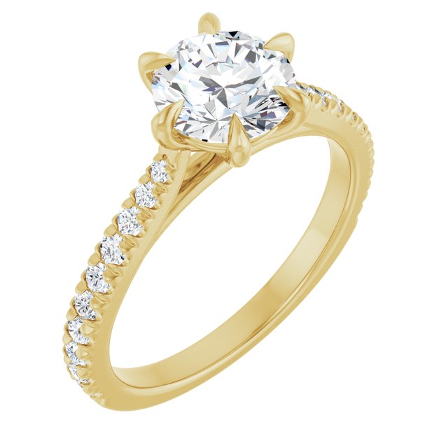 French-Set Engagement Ring