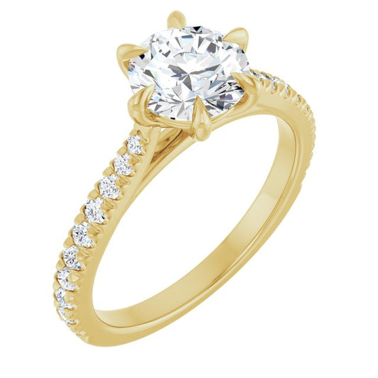 French-Set Engagement Ring