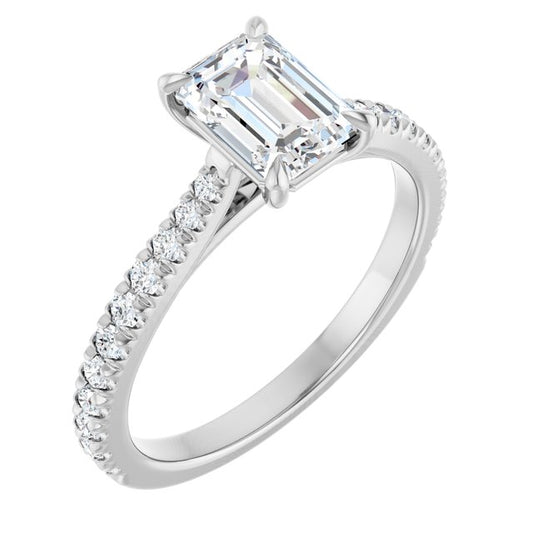 French-Set Engagement Ring