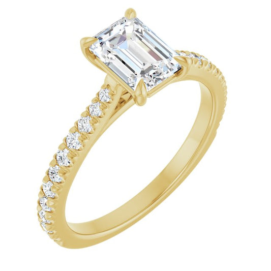 French-Set Engagement Ring