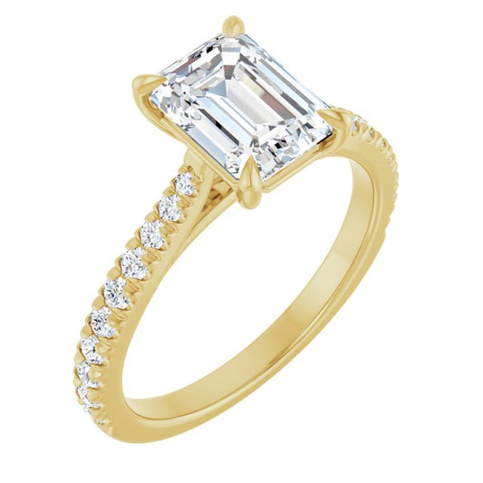 French-Set Engagement Ring