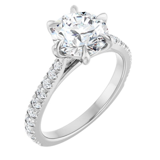 French-Set Engagement Ring