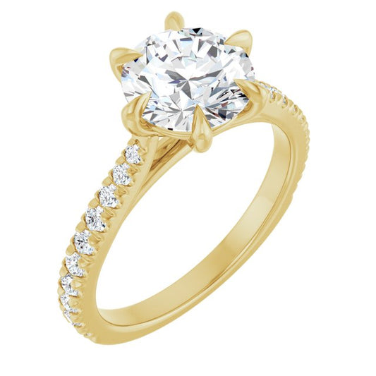 French-Set Engagement Ring